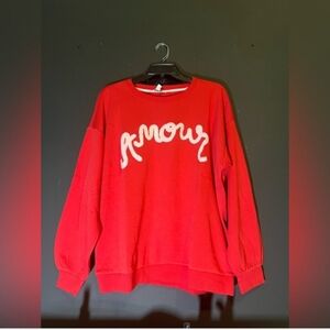 Amour Sweatshirt by Crown & Ivy. NWT